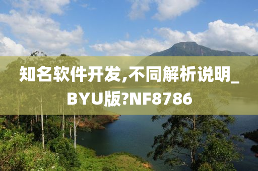 知名软件开发,不同解析说明_BYU版?NF8786