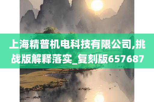 上海精普机电科技有限公司,挑战版解释落实_复刻版657687