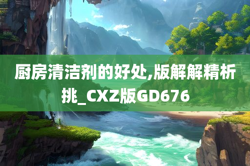 厨房清洁剂的好处,版解解精析挑_CXZ版GD676