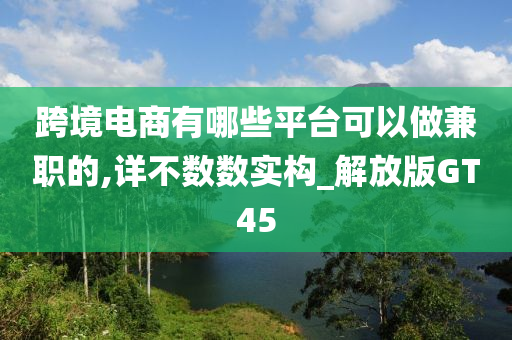 跨境电商有哪些平台可以做兼职的,详不数数实构_解放版GT45