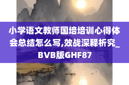 小学语文教师国培培训心得体会总结怎么写,效战深释析究_BVB版GHF87