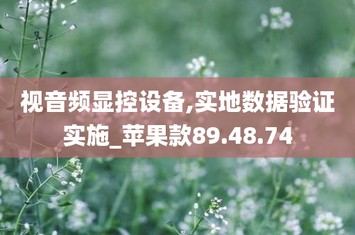 视音频显控设备,实地数据验证实施_苹果款89.48.74