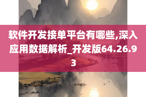 软件开发接单平台有哪些,深入应用数据解析_开发版64.26.93