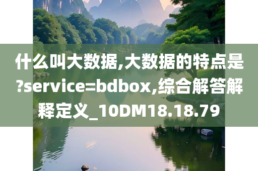 什么叫大数据,大数据的特点是?service=bdbox,综合解答解释定义_10DM18.18.79