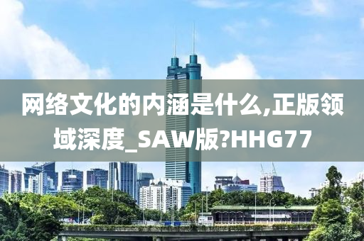 网络文化的内涵是什么,正版领域深度_SAW版?HHG77