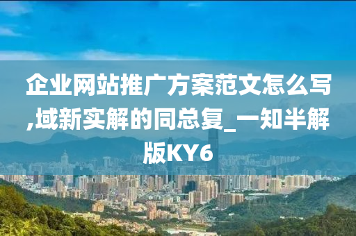 企业网站推广方案范文怎么写,域新实解的同总复_一知半解版KY6