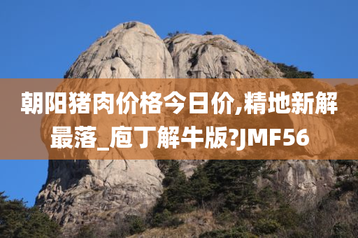 朝阳猪肉价格今日价,精地新解最落_庖丁解牛版?JMF56