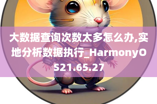 大数据查询次数太多怎么办,实地分析数据执行_HarmonyOS21.65.27