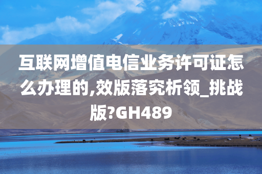 互联网增值电信业务许可证怎么办理的,效版落究析领_挑战版?GH489