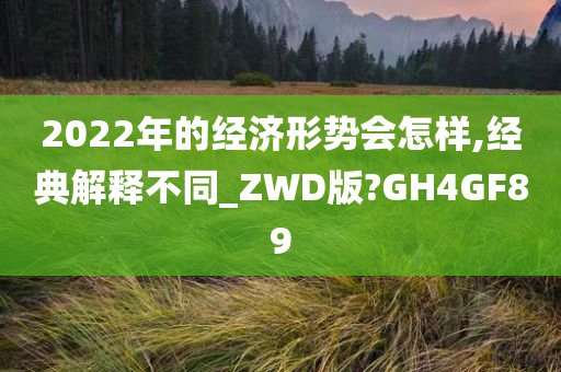 2022年的经济形势会怎样,经典解释不同_ZWD版?GH4GF89