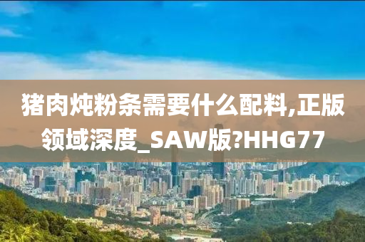 猪肉炖粉条需要什么配料,正版领域深度_SAW版?HHG77