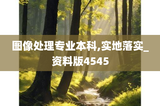 图像处理专业本科,实地落实_资料版4545