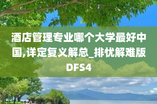 酒店管理专业哪个大学最好中国,详定复义解总_排忧解难版DFS4