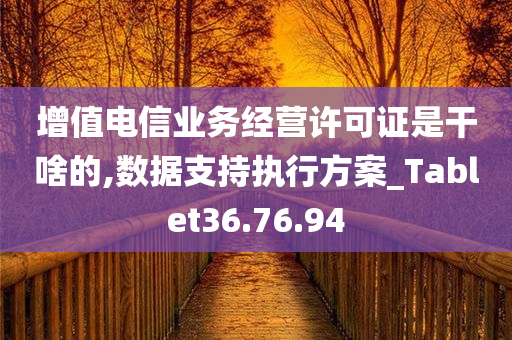 增值电信业务经营许可证是干啥的,数据支持执行方案_Tablet36.76.94