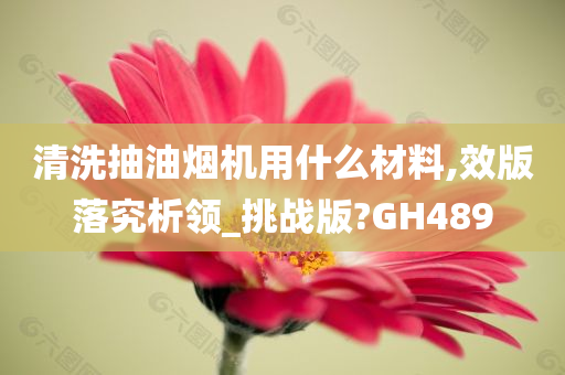 清洗抽油烟机用什么材料,效版落究析领_挑战版?GH489