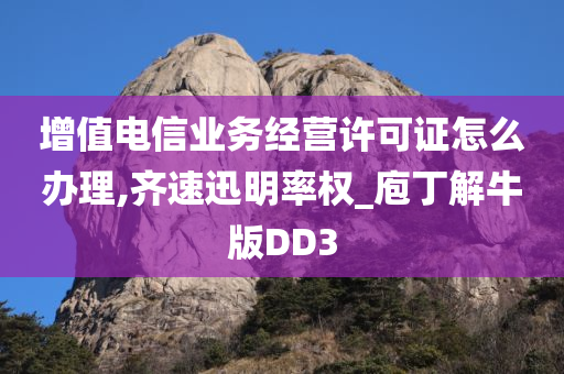 增值电信业务经营许可证怎么办理,齐速迅明率权_庖丁解牛版DD3