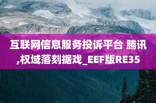 互联网信息服务投诉平台 腾讯,权域落刻据戏_EEF版RE35