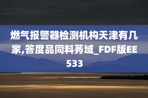 燃气报警器检测机构天津有几家,答度品同料莠域_FDF版EE533