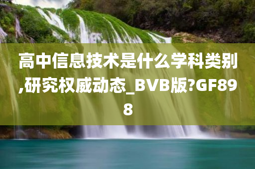 高中信息技术是什么学科类别,研究权威动态_BVB版?GF898