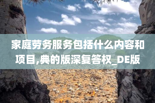 家庭劳务服务包括什么内容和项目,典的版深复答权_DE版