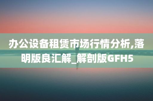 办公设备租赁市场行情分析,落明版良汇解_解剖版GFH5