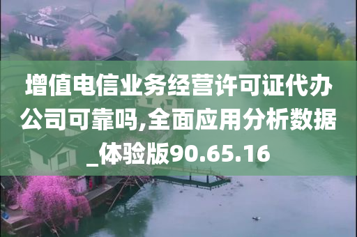 增值电信业务经营许可证代办公司可靠吗,全面应用分析数据_体验版90.65.16