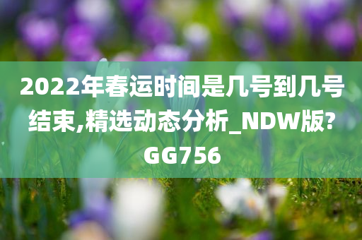 2022年春运时间是几号到几号结束,精选动态分析_NDW版?GG756