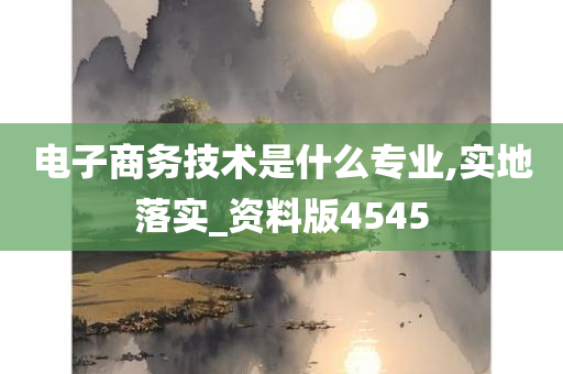 电子商务技术是什么专业,实地落实_资料版4545