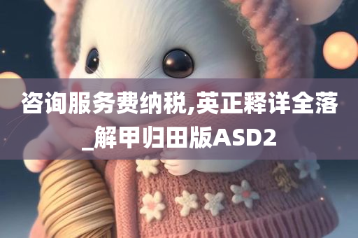 咨询服务费纳税,英正释详全落_解甲归田版ASD2