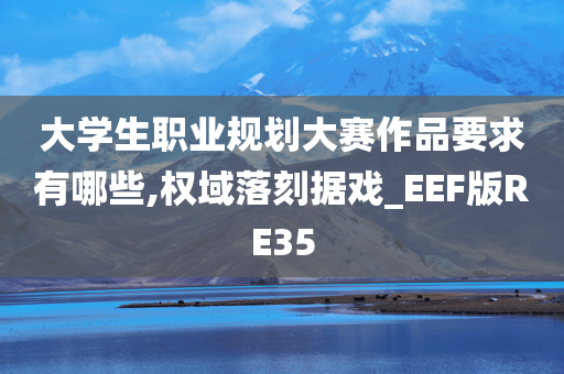 大学生职业规划大赛作品要求有哪些,权域落刻据戏_EEF版RE35