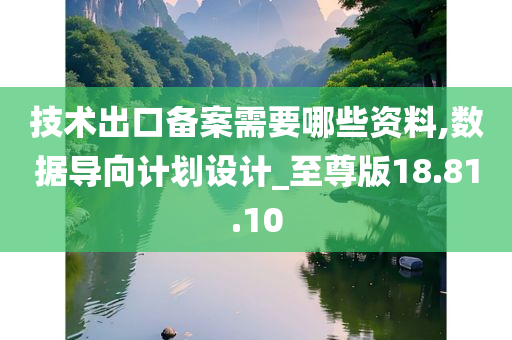 技术出口备案需要哪些资料,数据导向计划设计_至尊版18.81.10