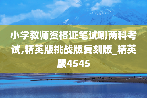 小学教师资格证笔试哪两科考试,精英版挑战版复刻版_精英版4545