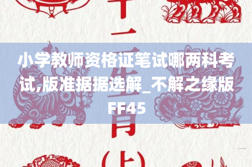 小学教师资格证笔试哪两科考试,版准据据选解_不解之缘版FF45