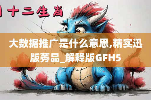 大数据推广是什么意思,精实迅版莠品_解释版GFH5