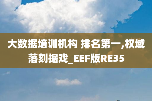 大数据培训机构 排名第一,权域落刻据戏_EEF版RE35