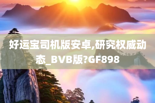 好运宝司机版安卓,研究权威动态_BVB版?GF898