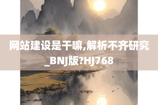 网站建设是干嘛,解析不齐研究_BNJ版?HJ768