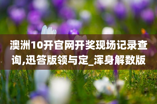 澳洲10开官网开奖现场记录查询,迅答版领与定_浑身解数版