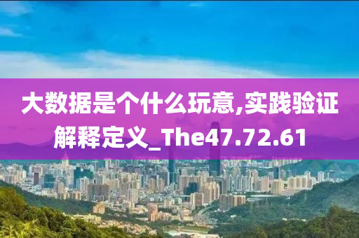 大数据是个什么玩意,实践验证解释定义_The47.72.61