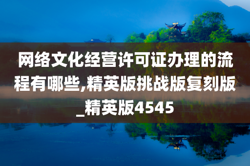 网络文化经营许可证办理的流程有哪些,精英版挑战版复刻版_精英版4545