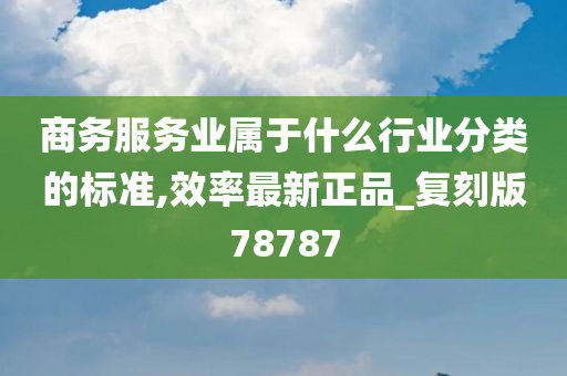 商务服务业属于什么行业分类的标准,效率最新正品_复刻版78787