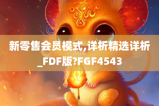 新零售会员模式,详析精选详析_FDF版?FGF4543