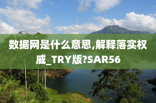 数据网是什么意思,解释落实权威_TRY版?SAR56