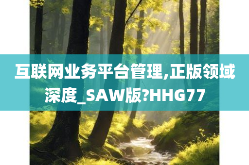 互联网业务平台管理,正版领域深度_SAW版?HHG77