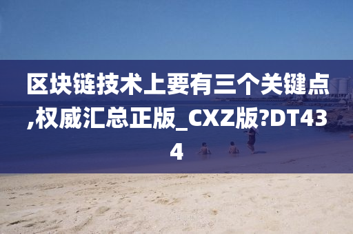 区块链技术上要有三个关键点,权威汇总正版_CXZ版?DT434