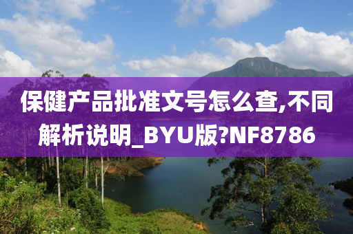 保健产品批准文号怎么查,不同解析说明_BYU版?NF8786