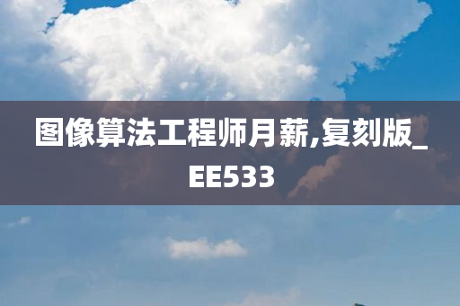 图像算法工程师月薪,复刻版_EE533