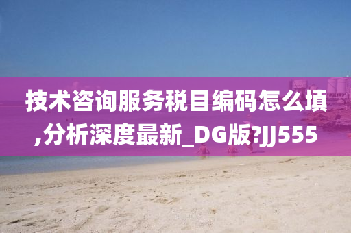 技术咨询服务税目编码怎么填,分析深度最新_DG版?JJ555