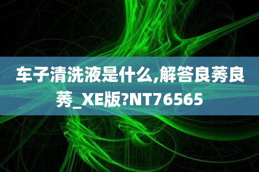 车子清洗液是什么,解答良莠良莠_XE版?NT76565