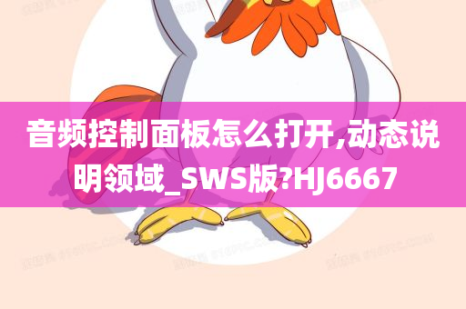 音频控制面板怎么打开,动态说明领域_SWS版?HJ6667